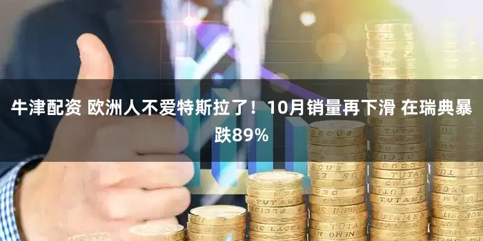 牛津配资 欧洲人不爱特斯拉了！10月销量再下滑 在瑞典暴跌89%